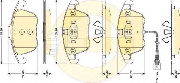 Комплект тормозных колодок, дисковый тормоз GIRLING 24334