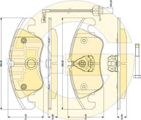 Комплект тормозных колодок, дисковый тормоз GIRLING 6118051