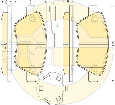 Комплект тормозных колодок, дисковый тормоз CITROËN 4254C8