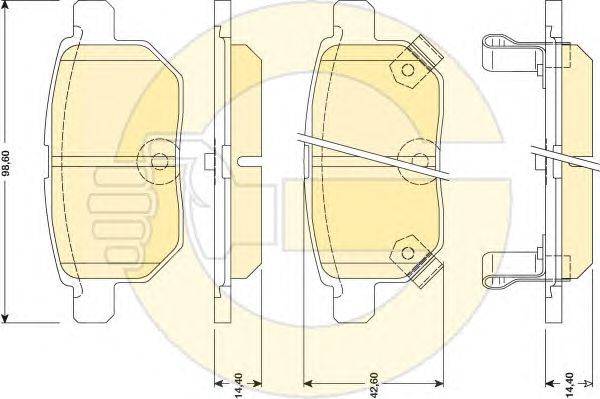 Комплект тормозных колодок, дисковый тормоз GIRLING 24611