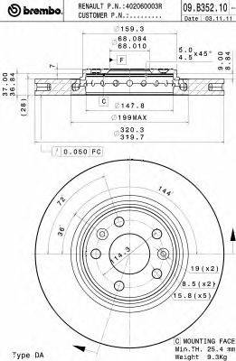 Тормозной диск AP 25272 V