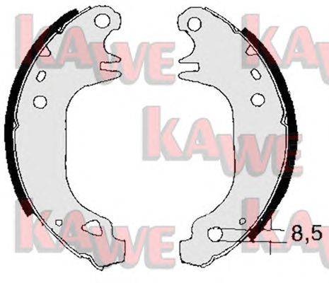 Комплект тормозных колодок KAWE 03110