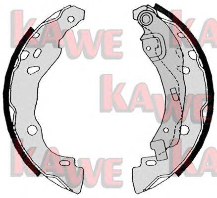 Комплект тормозных колодок KAWE 08630