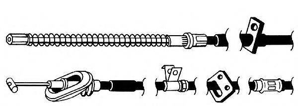 Трос, стояночная тормозная система KAWE ZU02115