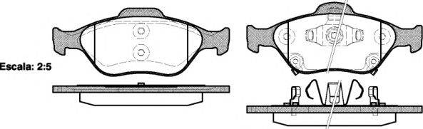 Комплект тормозных колодок, дисковый тормоз KAWE 0766 12