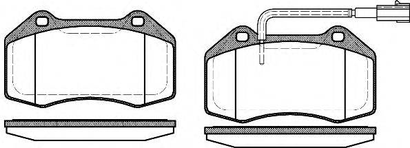 Комплект тормозных колодок, дисковый тормоз KAWE 1113 12