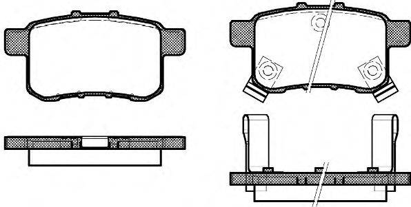 Комплект тормозных колодок, дисковый тормоз KAWE 1332 02