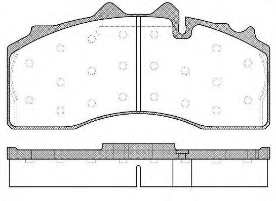 Комплект тормозных колодок, дисковый тормоз KAWE JCA1415.00