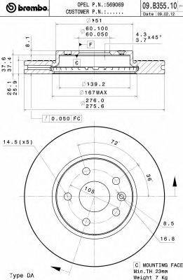 Тормозной диск BRECO BS 8930