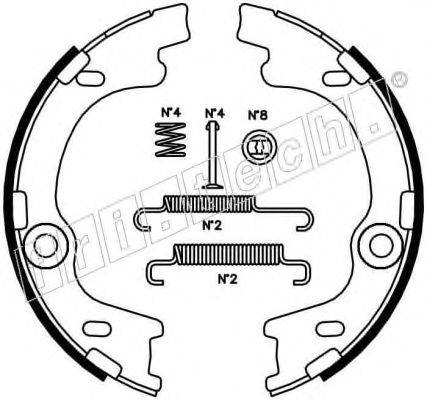 Комплект тормозных колодок, стояночная тормозная система fri.tech. 1046.221K