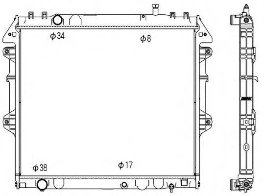 Радиатор, охлаждение двигателя J. DEUS 028M45