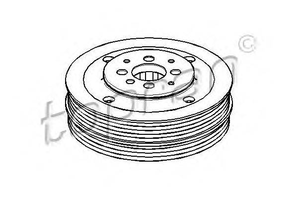Ременный шкив, коленчатый вал TOPRAN 110 720