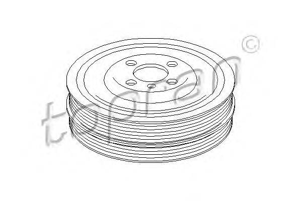 Ременный шкив, коленчатый вал TOPRAN 111 893
