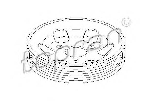 Ременный шкив, насос гидроусилителя TOPRAN 111161