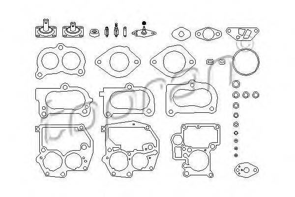 Ремкомплект, карбюратор TOPRAN 100851