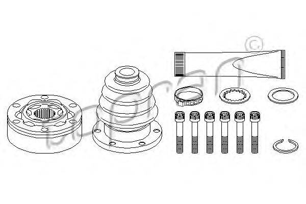 Шарнирный комплект, приводной вал TOPRAN 102622