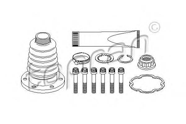 Комплект пылника, приводной вал TOPRAN 108 215