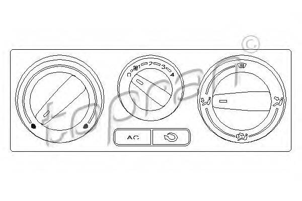 Элементы управления, отопление / вентиляция TOPRAN 110850
