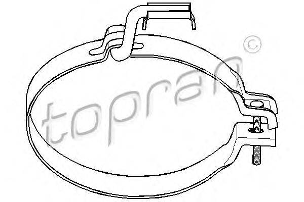 Кронштейн, глушитель TOPRAN 201760