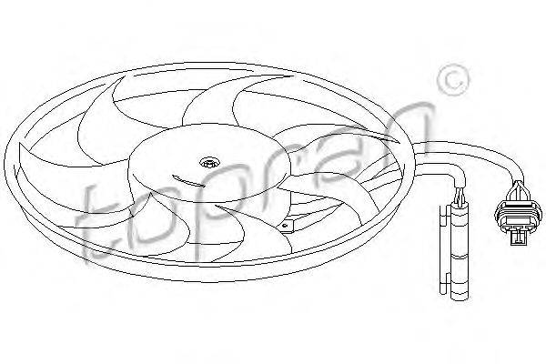 Вентилятор, охлаждение двигателя TOPRAN 207 218