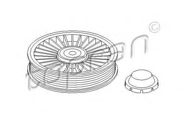 Натяжной ролик, поликлиновой  ремень TOPRAN 207 308