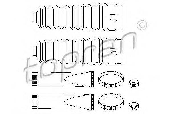 Комплект пылника, рулевое управление TOPRAN 301234