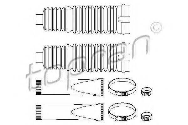 Комплект пылника, рулевое управление TOPRAN 301232