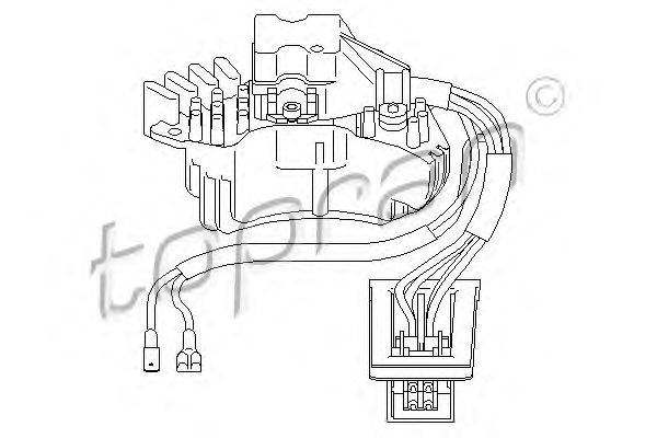 Выключатель вентилятора, отопление / вентиляция TOPRAN 401 672