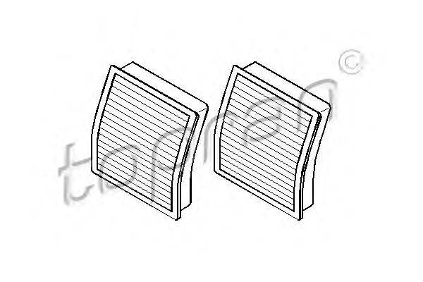 Фильтр, воздух во внутренном пространстве TOPRAN 500 646