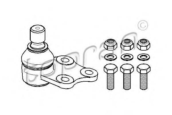 Несущий / направляющий шарнир TOPRAN 407 810