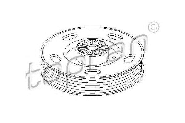 Амортизатор, поликлиновой ремень TOPRAN 112 918