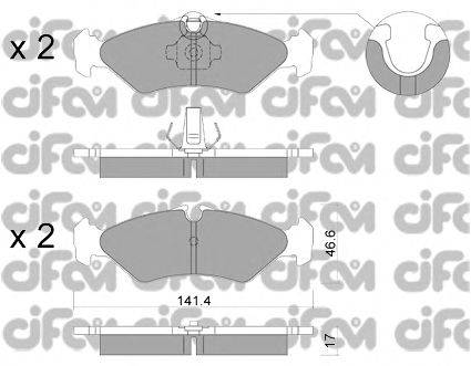 Комплект тормозных колодок, дисковый тормоз CIFAM 822-571-1