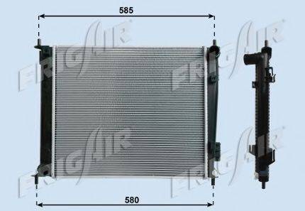 Радиатор, охлаждение двигателя FRIGAIR 0133.3037