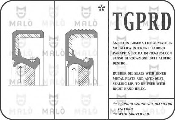 Уплотняющее кольцо, ступенчатая коробка передач MALÒ 668PRD