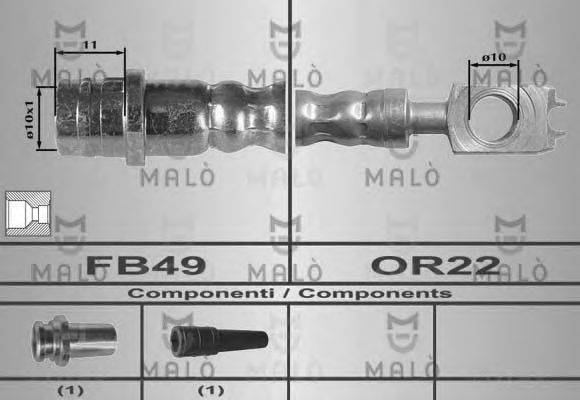 Тормозной шланг MALÒ 80275