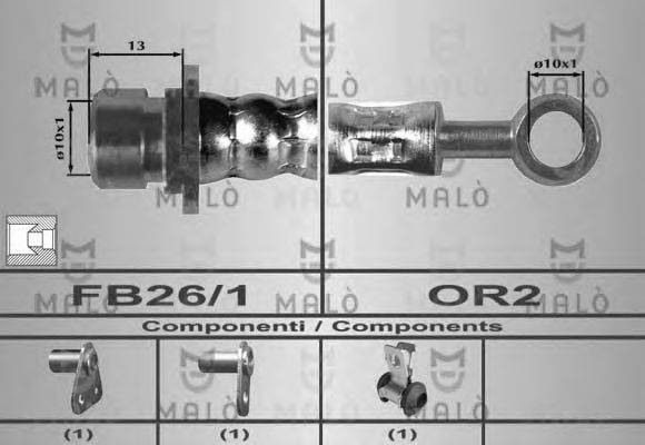 Тормозной шланг MALÒ 80474