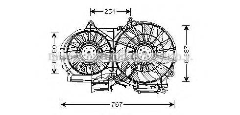 Вентилятор, охлаждение двигателя PRASCO AI7505