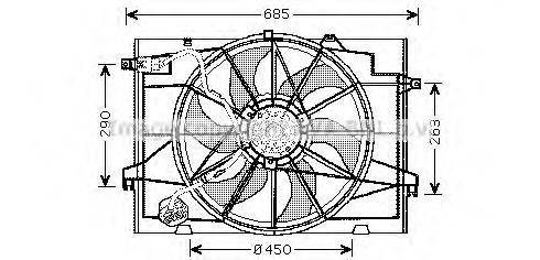 Вентилятор, охлаждение двигателя PRASCO HY7520