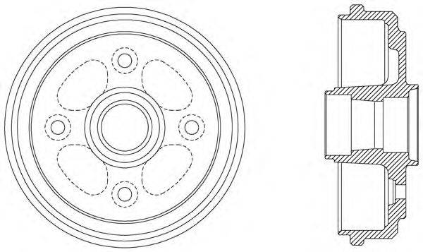 Тормозной барабан OPEN PARTS BAD9051.40