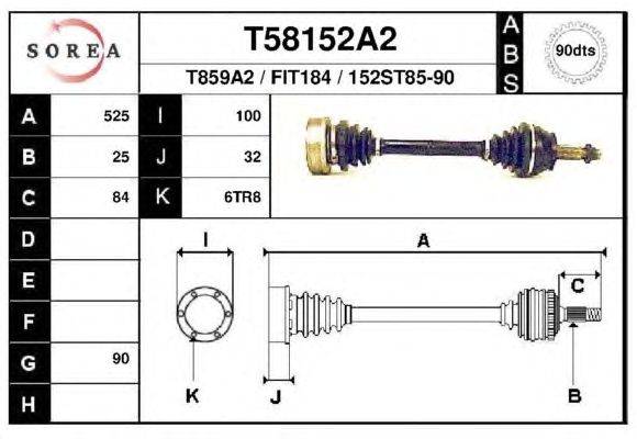 Приводной вал EAI T58152A2