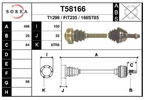 Приводной вал EAI T58166