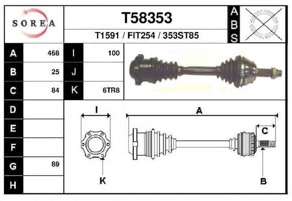 Приводной вал EAI T58353