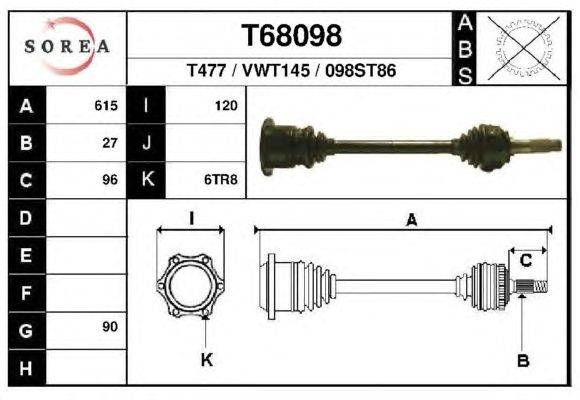 Приводной вал EAI T68098