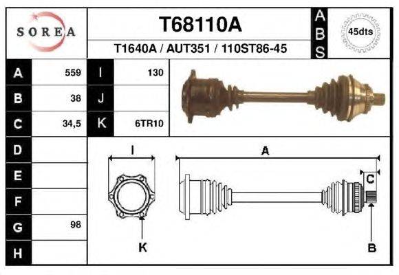 Приводной вал EAI T68110A