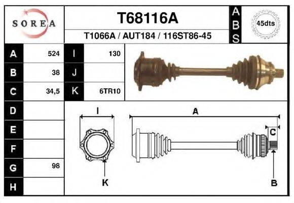 Приводной вал CEVAM 45405