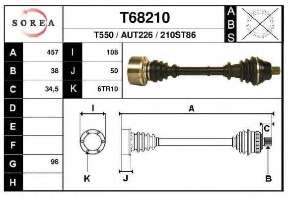 Приводной вал CEVAM 46866