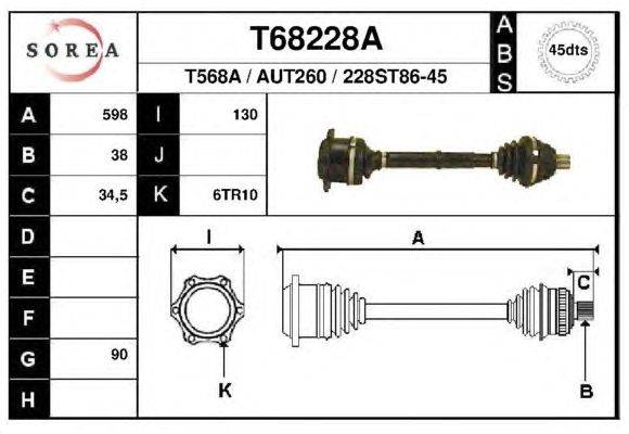 Приводной вал EAI T68228A