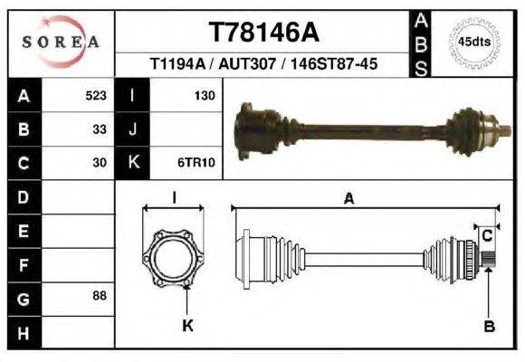 Приводной вал EAI T78146A