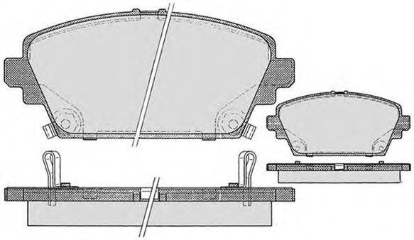 Комплект тормозных колодок, дисковый тормоз HONDA 45022S1AE02