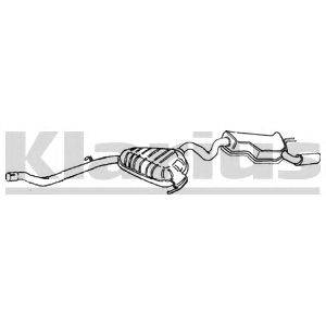 Глушитель выхлопных газов конечный KLARIUS 260807